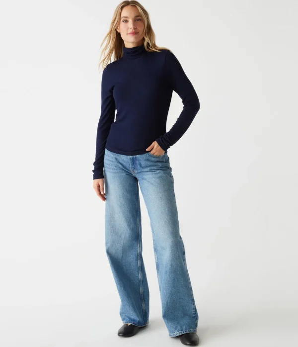 Michael Stars Tara Crop Turtleneck- T-Shirts