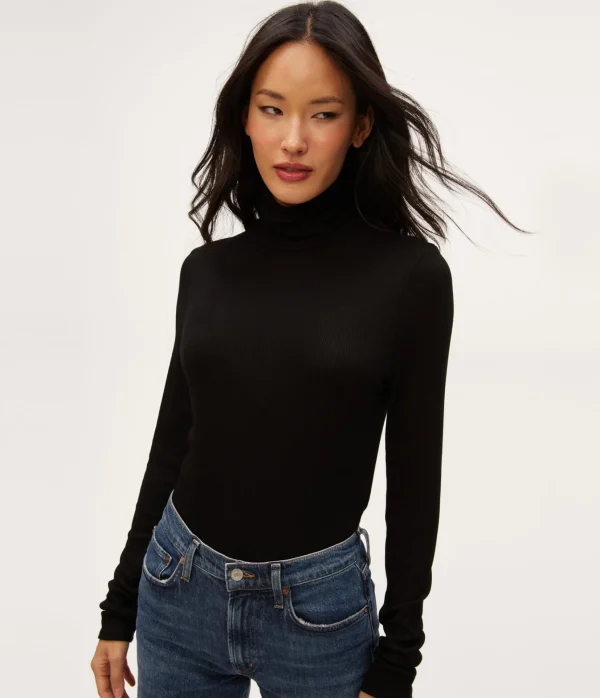 Michael Stars Tara Crop Turtleneck- T-Shirts