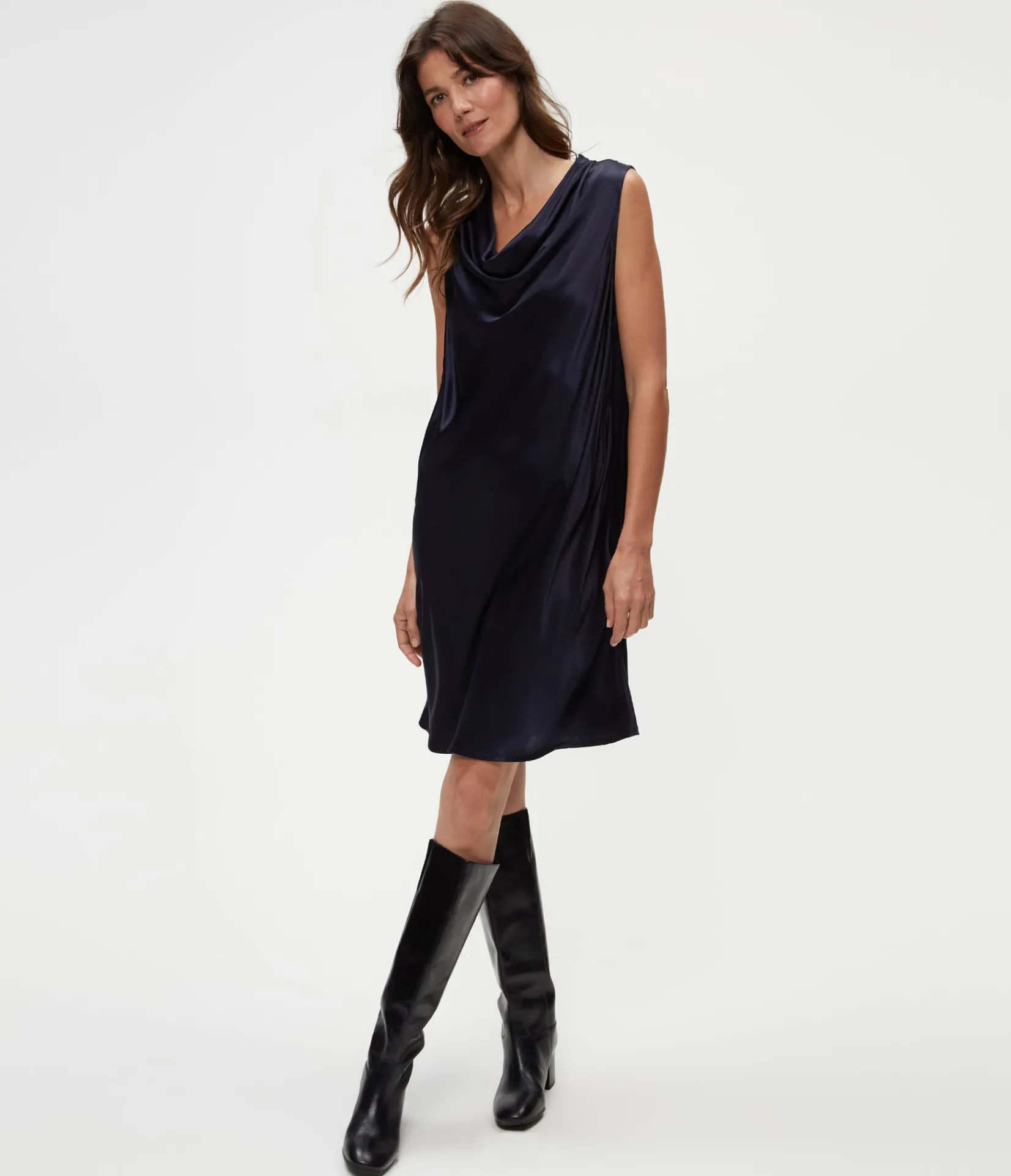tessa_satin_mini_dress_1.webp Michael Stars Tessa Satin Mini Dress- Dresses
