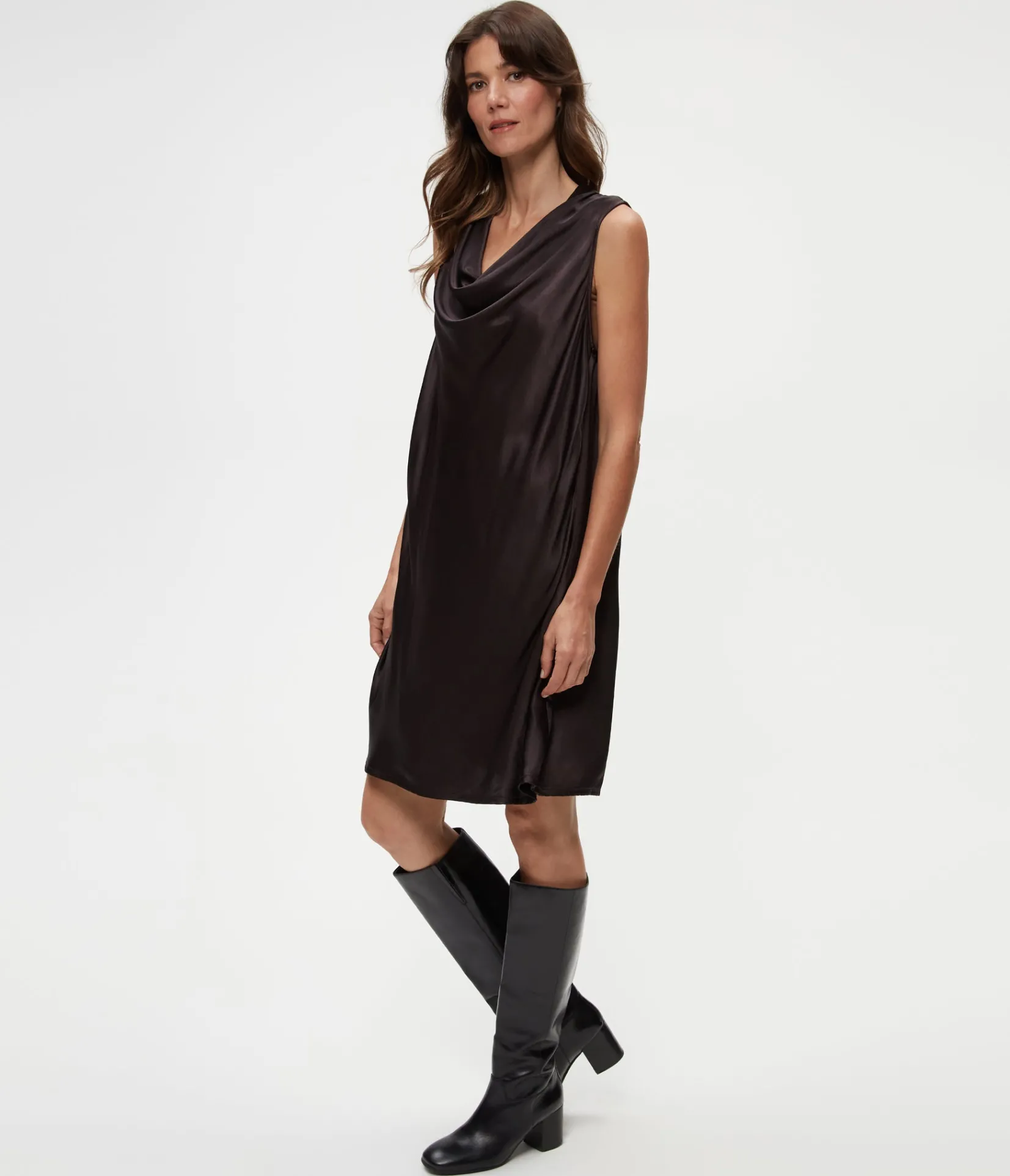 tessa_satin_mini_dress_14.webp Michael Stars Tessa Satin Mini Dress- Dresses