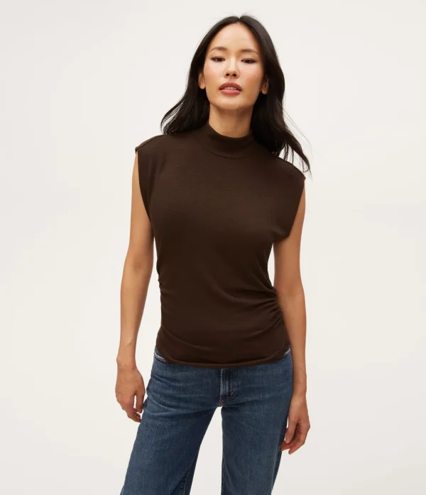 Michael Stars Tina Mock Neck Top- Tops, Blouses & Shirts | T-Shirts