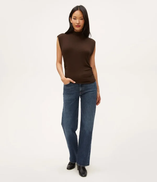 Michael Stars Tina Mock Neck Top- Tops, Blouses & Shirts | T-Shirts