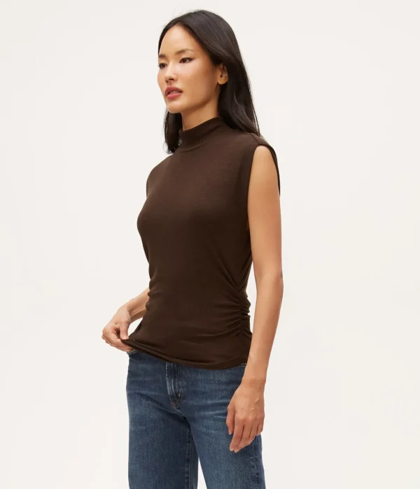 Michael Stars Tina Mock Neck Top- Tops, Blouses & Shirts | T-Shirts
