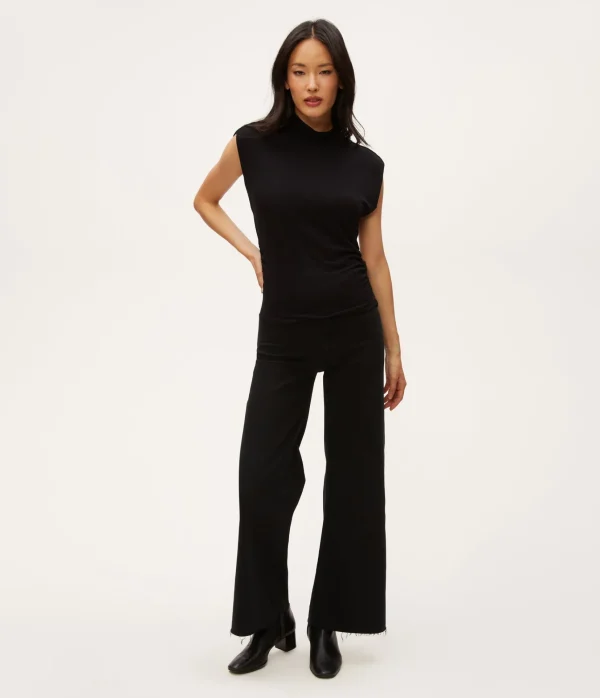 Michael Stars Tina Mock Neck Top- Tops, Blouses & Shirts | T-Shirts