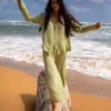 Michael Stars Toni Gauze Button Down Shirt- Tops, Blouses & Shirts