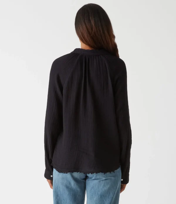 Michael Stars Toni Gauze Button Down Shirt- Tops, Blouses & Shirts