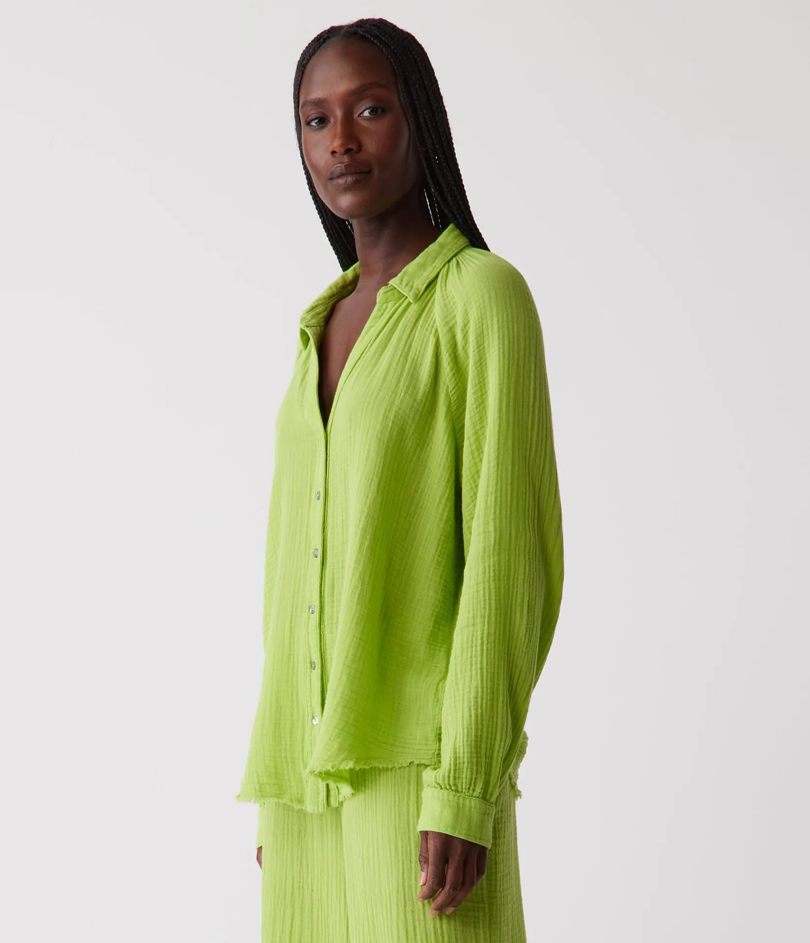 toni_gauze_button_down_shirt_27.webp Michael Stars Toni Gauze Button Down Shirt- Tops, Blouses & Shirts