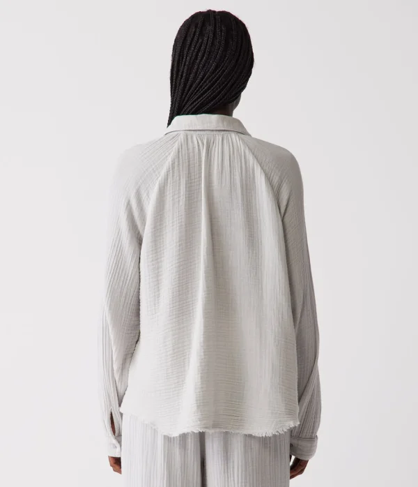 Michael Stars Toni Gauze Button Down Shirt- Tops, Blouses & Shirts