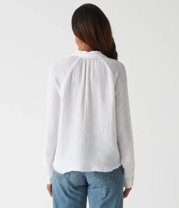 Michael Stars Toni Gauze Button Down Shirt- Tops, Blouses & Shirts
