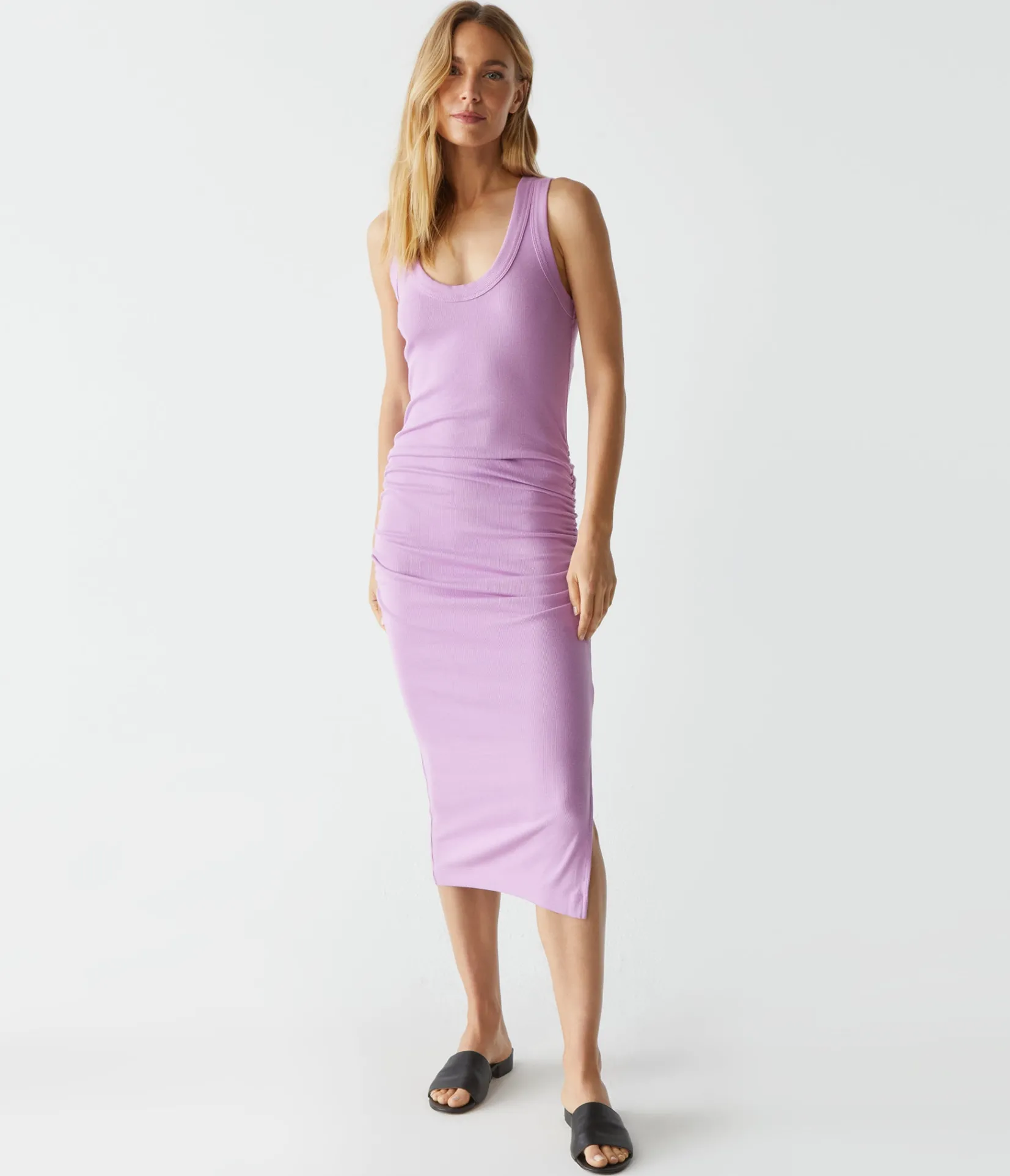 ulla_ribbed_dress_25.webp Michael Stars Ulla Ribbed Dress- Dresses | Midi Dresses
