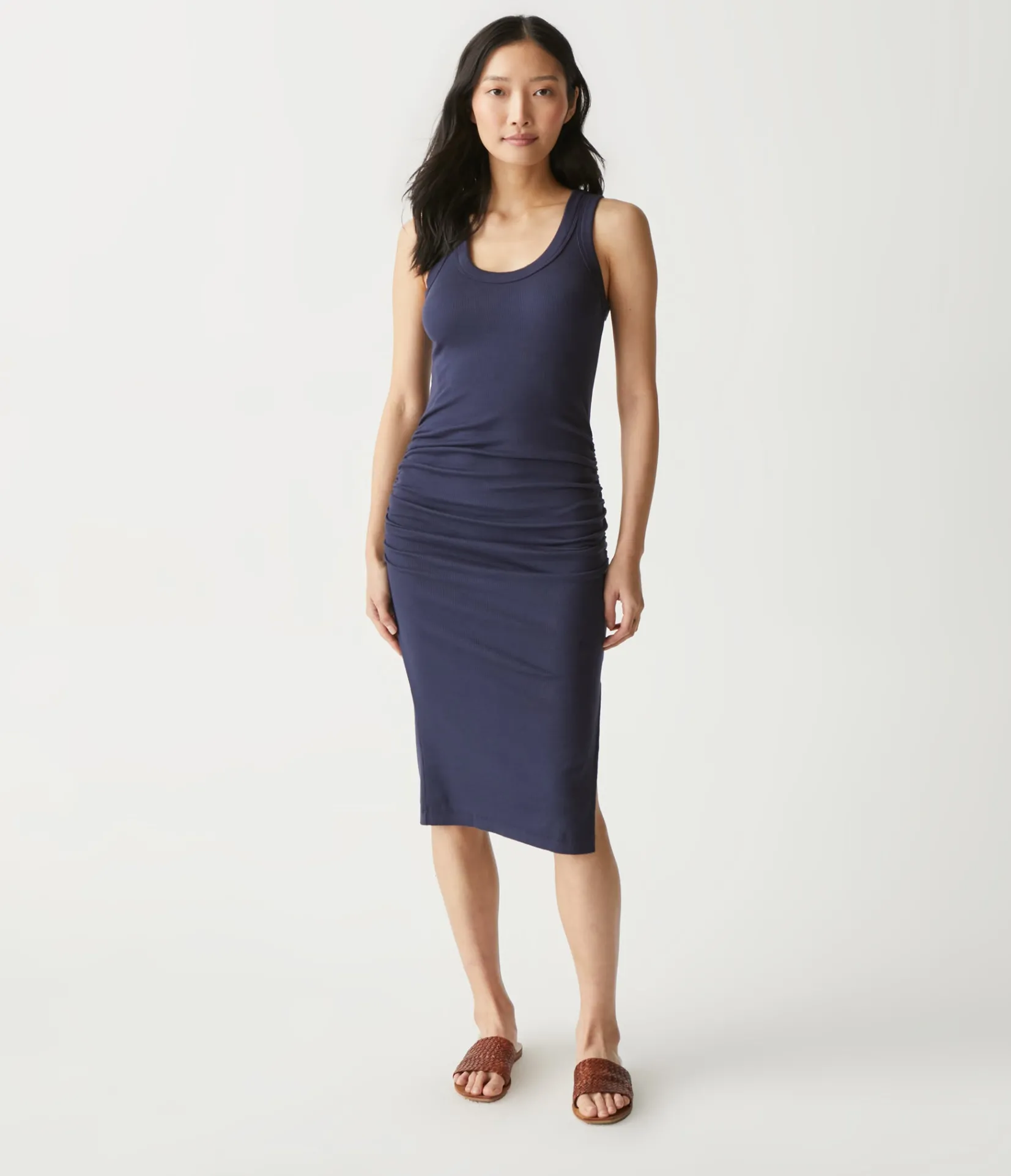 ulla_ribbed_dress_41.webp Michael Stars Ulla Ribbed Dress- Dresses | Midi Dresses