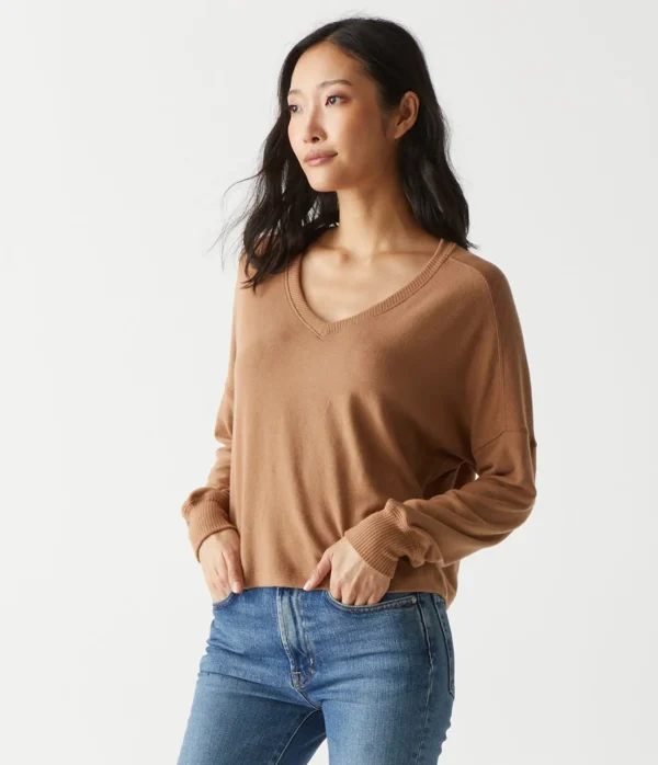 Michael Stars Vic V-Neck Pullover- Loungewear