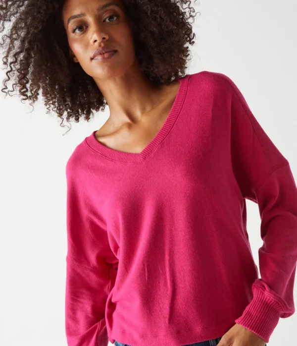 Michael Stars Vic V-Neck Pullover- Loungewear