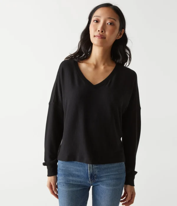 Michael Stars Vic V-Neck Pullover- Loungewear