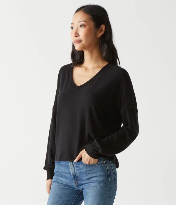 Michael Stars Vic V-Neck Pullover- Loungewear