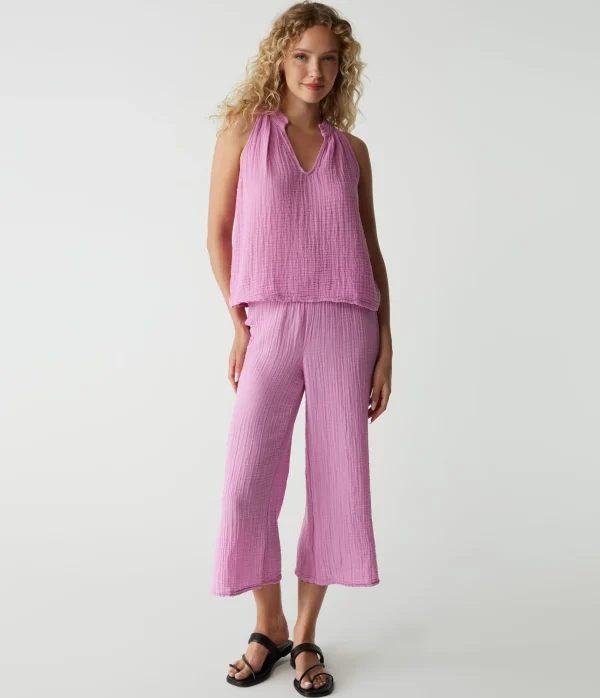 Michael Stars Viola Gauze Tank- Tops, Blouses & Shirts