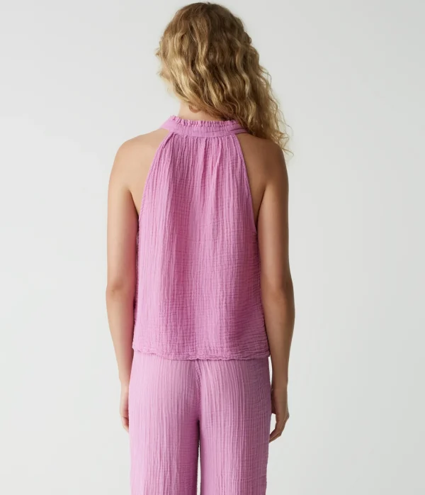 Michael Stars Viola Gauze Tank- Tops, Blouses & Shirts