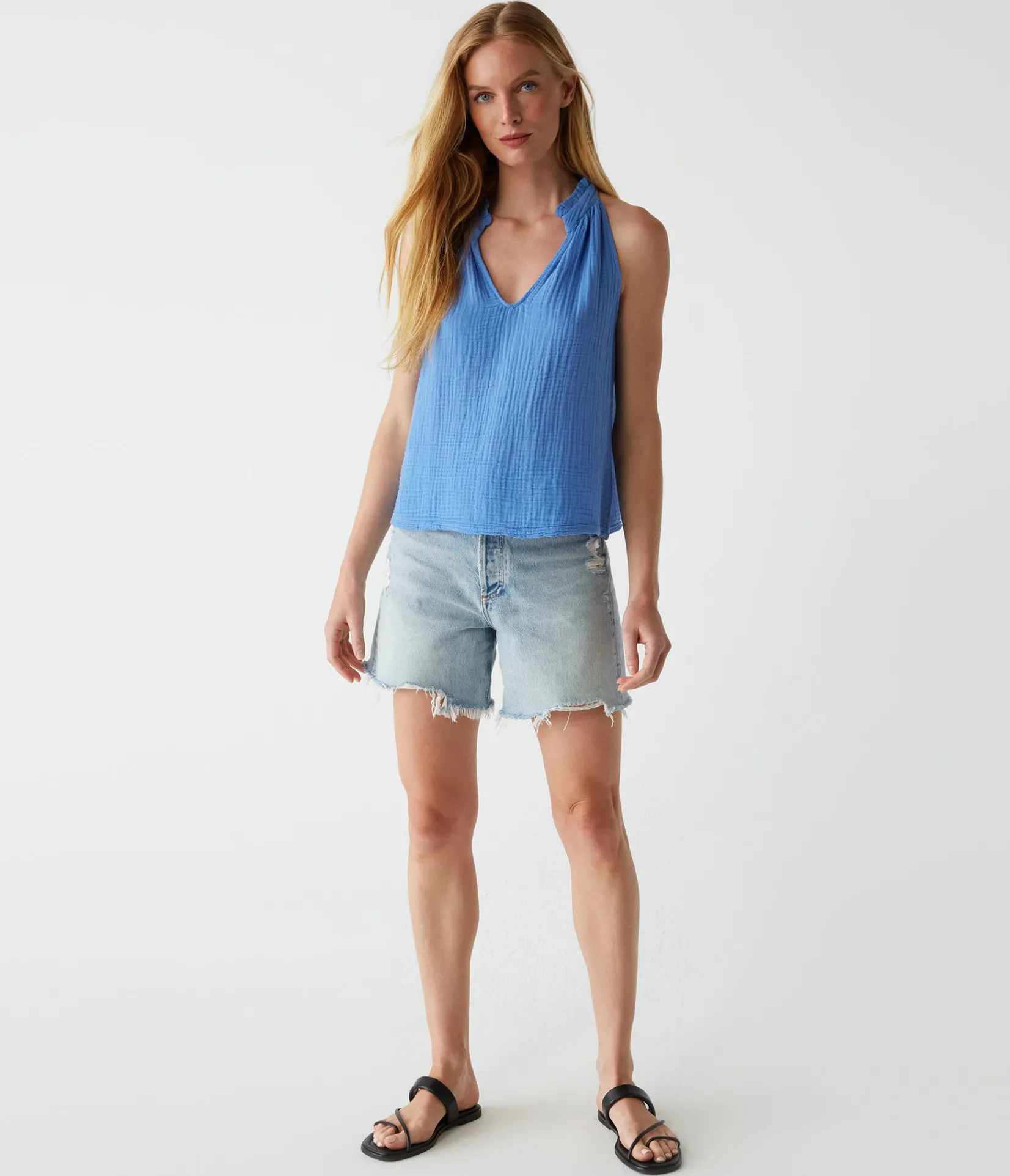 viola_gauze_tank_17.webp Michael Stars Viola Gauze Tank- Tops, Blouses & Shirts