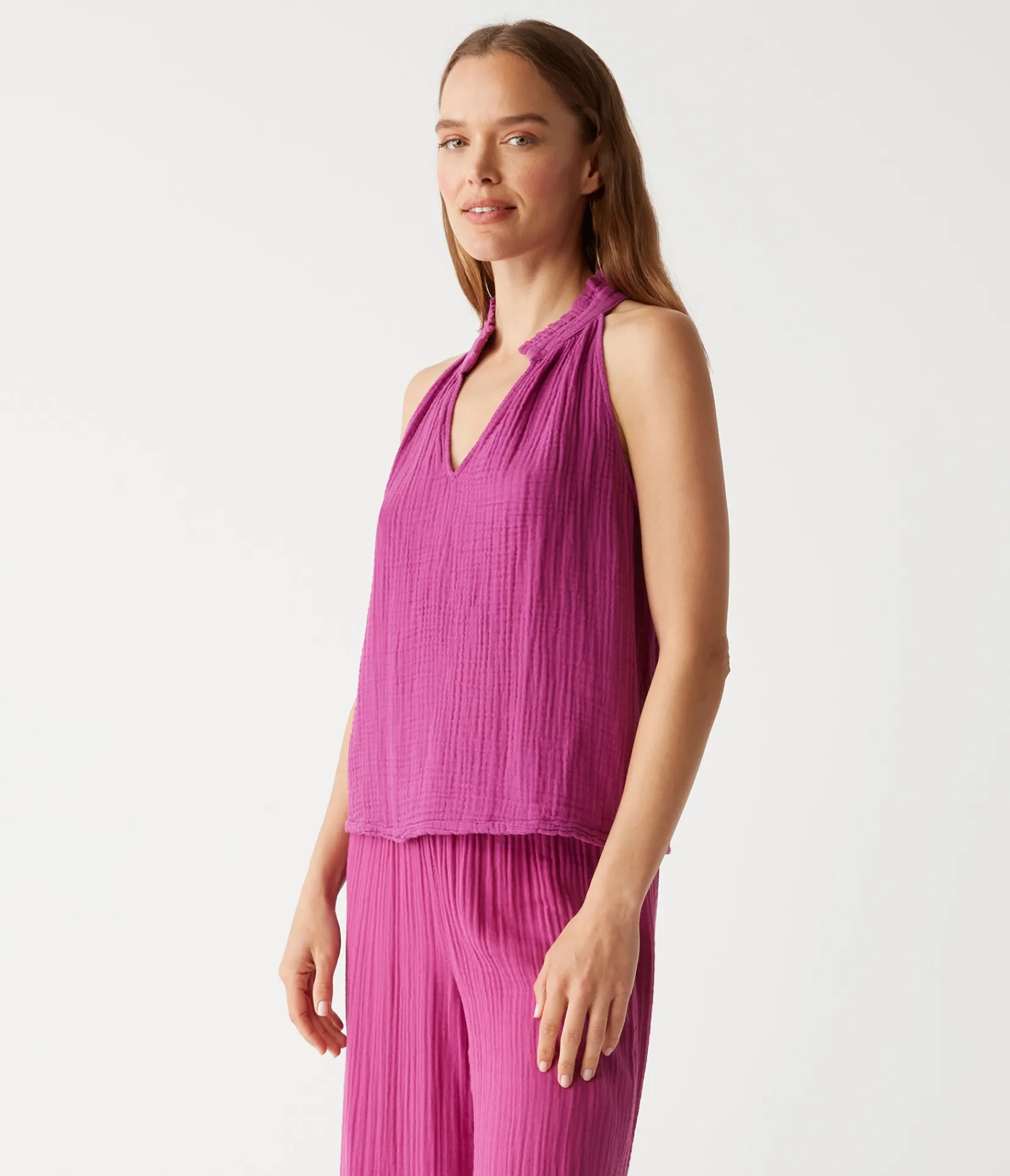 viola_gauze_tank_22.webp Michael Stars Viola Gauze Tank- Tops, Blouses & Shirts