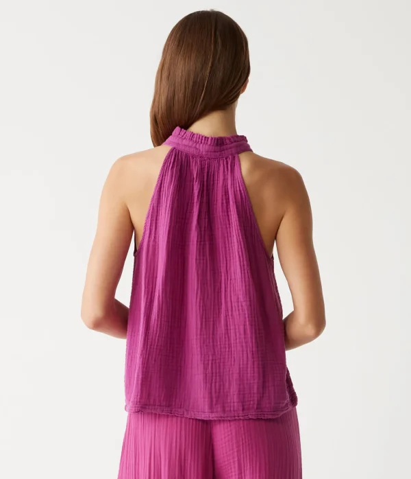 Michael Stars Viola Gauze Tank- Tops, Blouses & Shirts