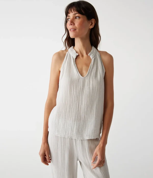 Michael Stars Viola Gauze Tank- Tops, Blouses & Shirts