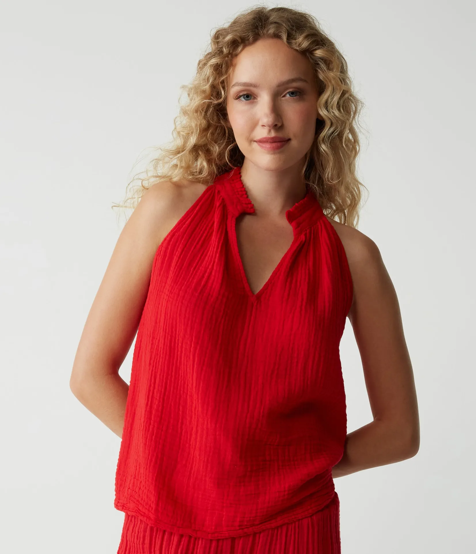viola_gauze_tank_28.webp Michael Stars Viola Gauze Tank- Tops, Blouses & Shirts