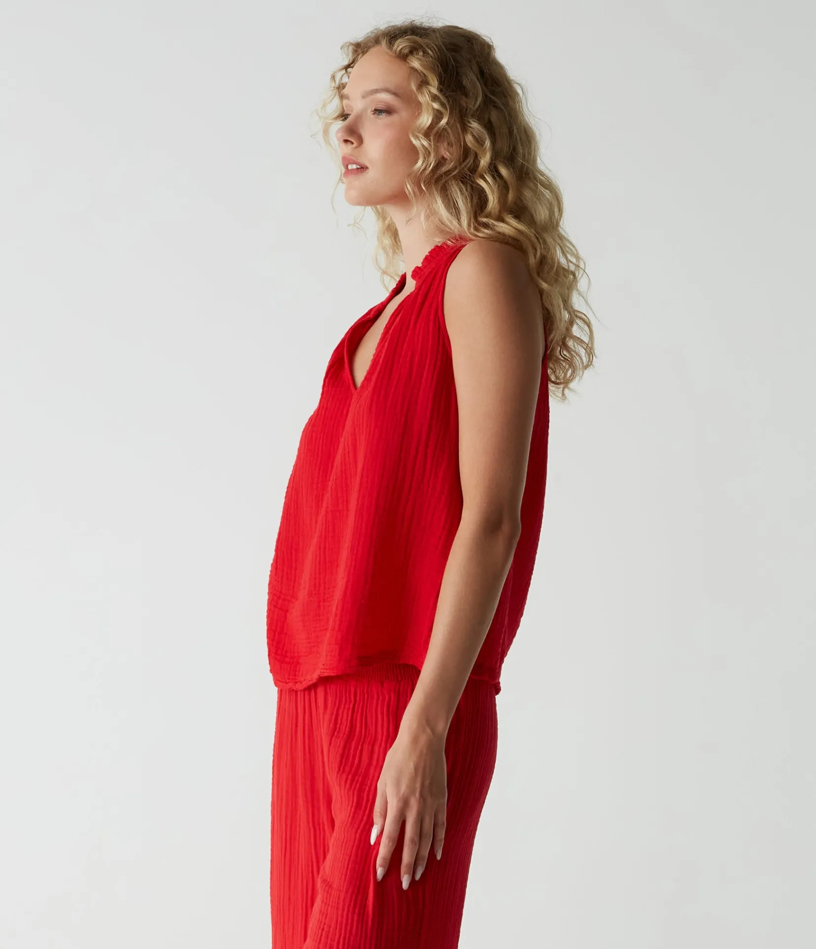 viola_gauze_tank_30.webp Michael Stars Viola Gauze Tank- Tops, Blouses & Shirts