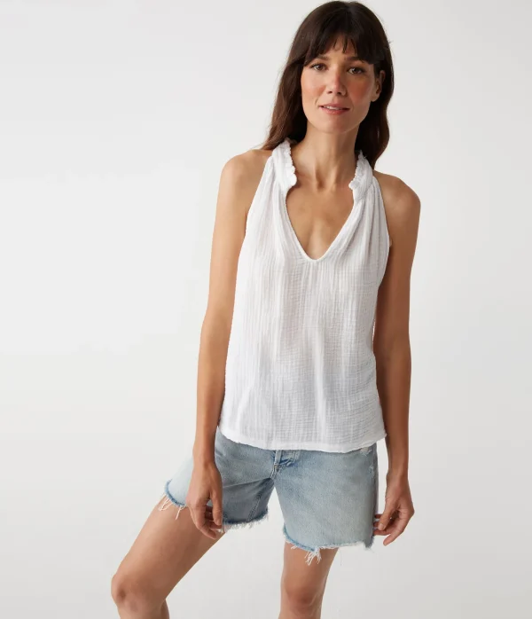 Michael Stars Viola Gauze Tank- Tops, Blouses & Shirts