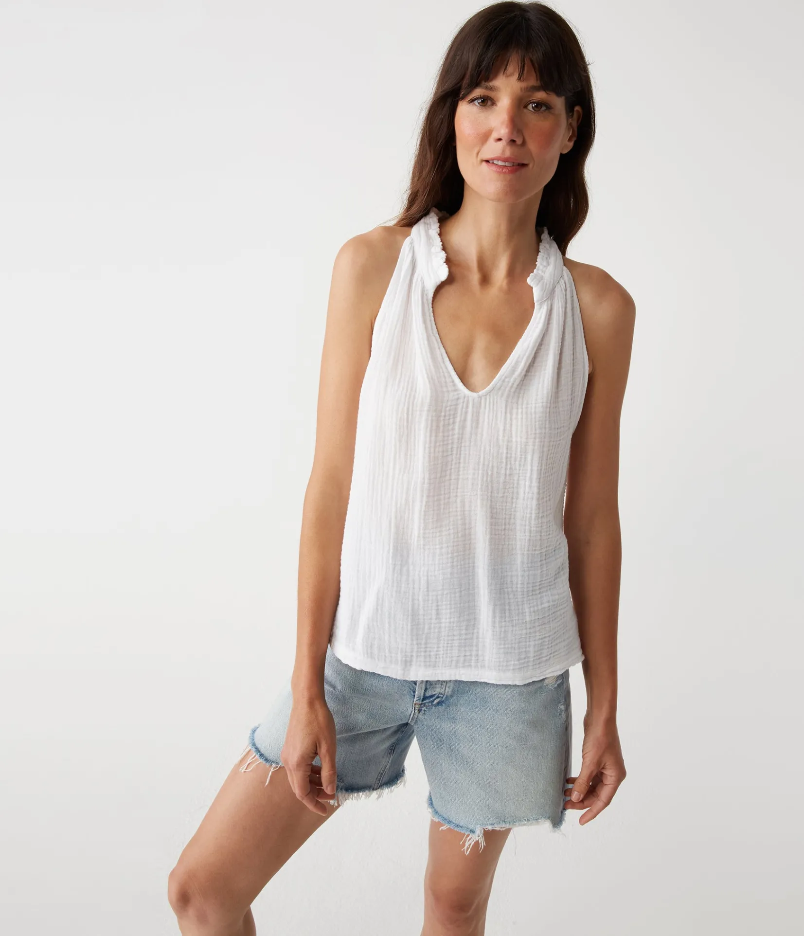 viola_gauze_tank_4.webp Michael Stars Viola Gauze Tank- Tops, Blouses & Shirts