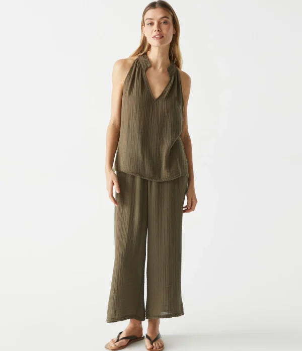 Michael Stars Viola Gauze Tank- Tops, Blouses & Shirts