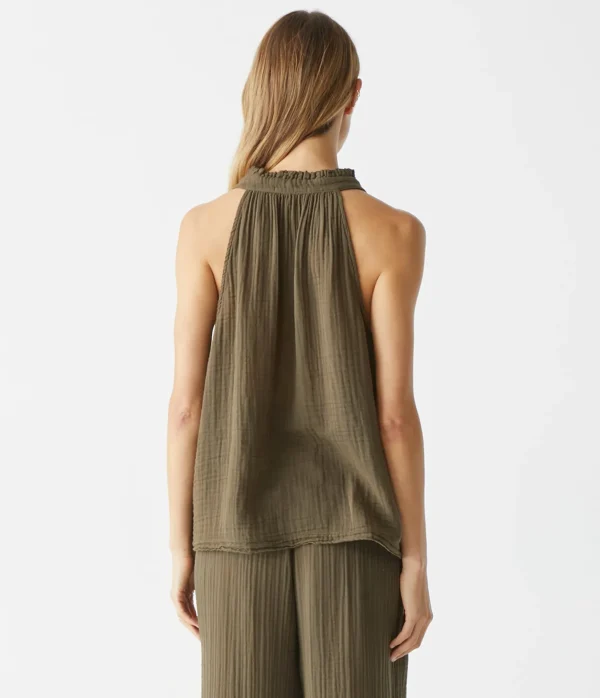 Michael Stars Viola Gauze Tank- Tops, Blouses & Shirts