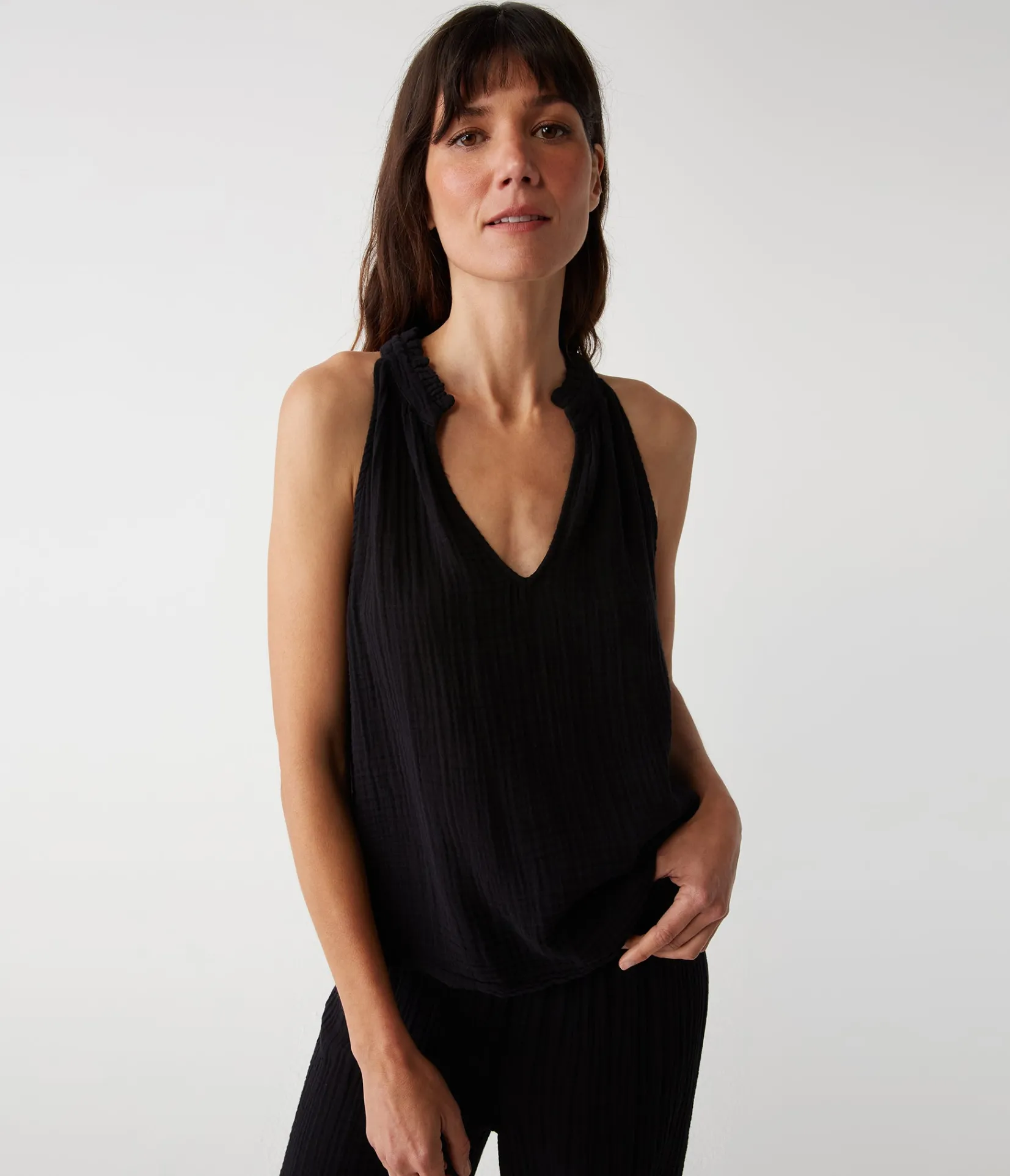 viola_gauze_tank_44.webp Michael Stars Viola Gauze Tank- Tops, Blouses & Shirts