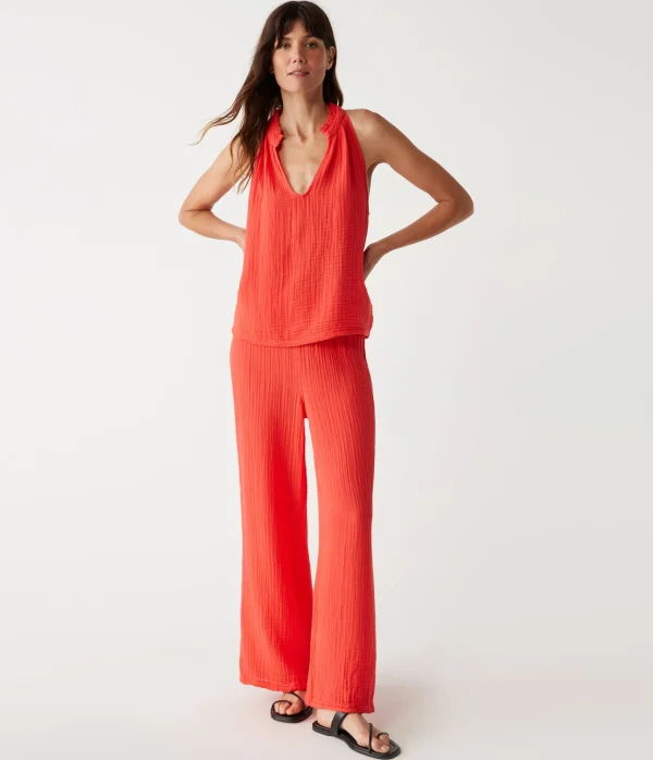 Michael Stars Viola Gauze Tank- Tops, Blouses & Shirts