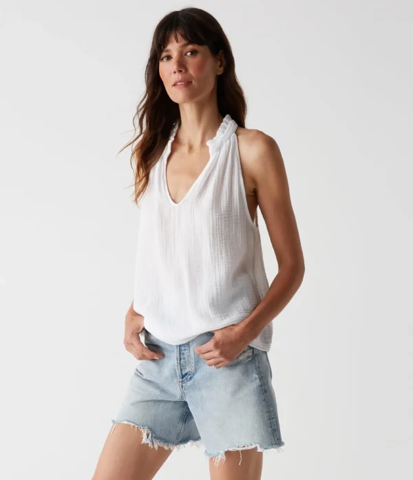 Michael Stars Viola Gauze Tank- Tops, Blouses & Shirts