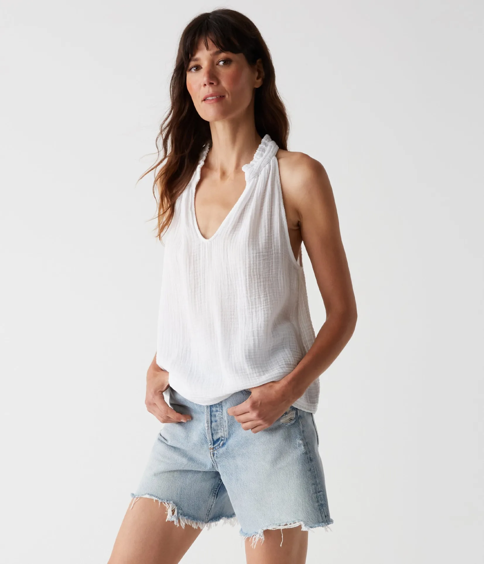 viola_gauze_tank_6.webp Michael Stars Viola Gauze Tank- Tops, Blouses & Shirts
