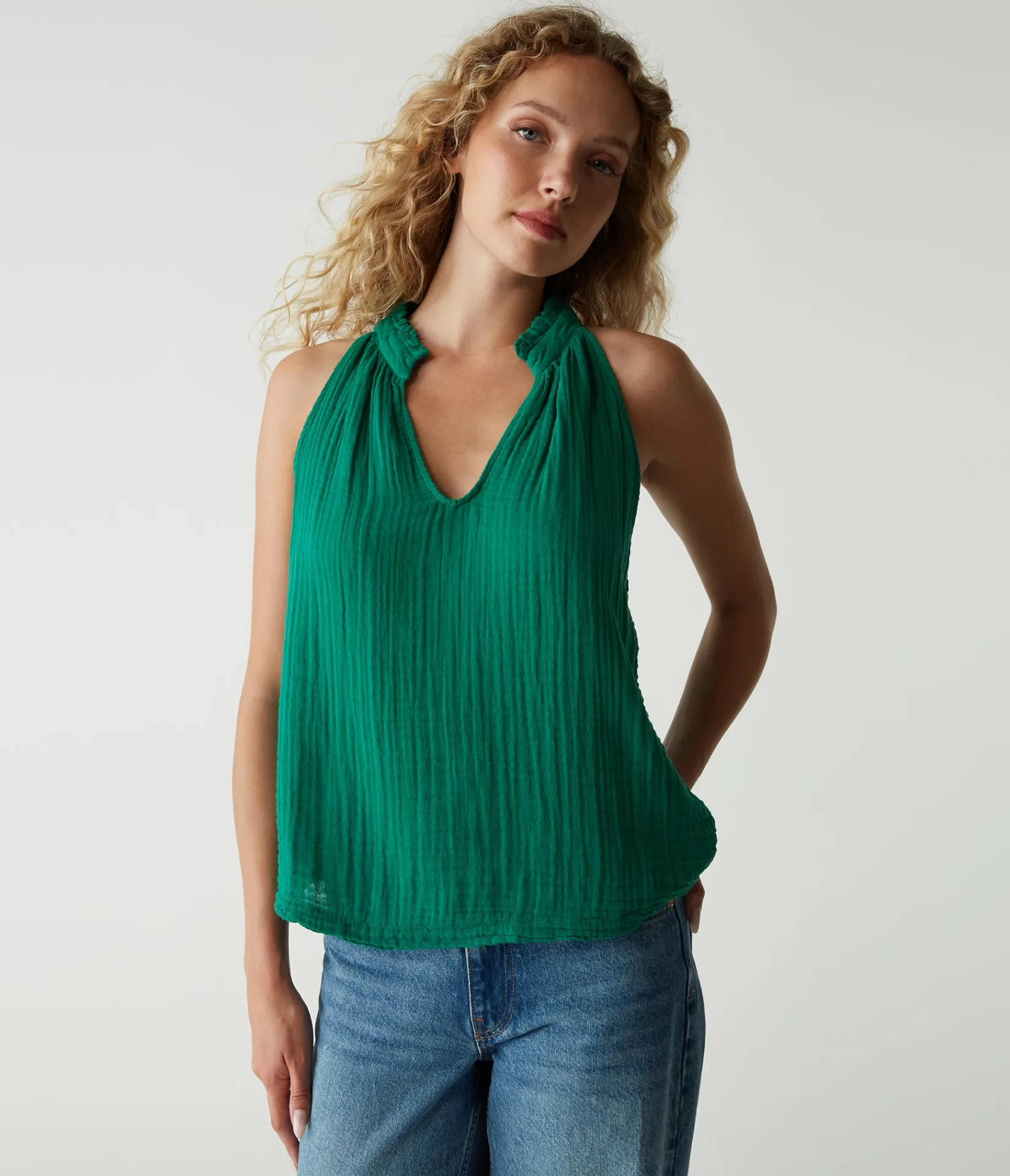viola_gauze_tank_8.webp Michael Stars Viola Gauze Tank- Tops, Blouses & Shirts