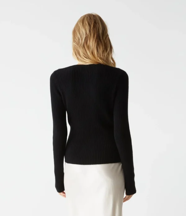 Michael Stars Vivian Surplice Cashmere Sweater- Sweaters & Cardigans