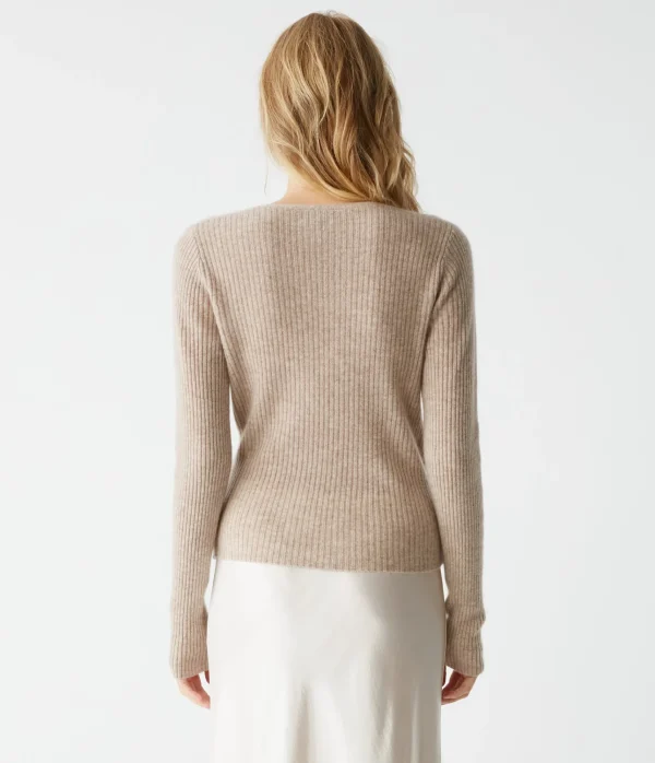 Michael Stars Vivian Surplice Cashmere Sweater- Sweaters & Cardigans