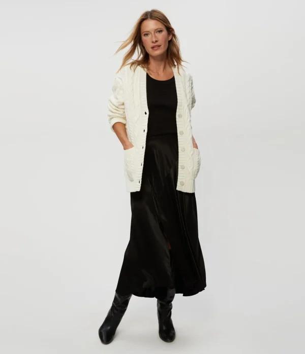 Michael Stars Walsh Cable Knit Cardigan- Sweaters & Cardigans
