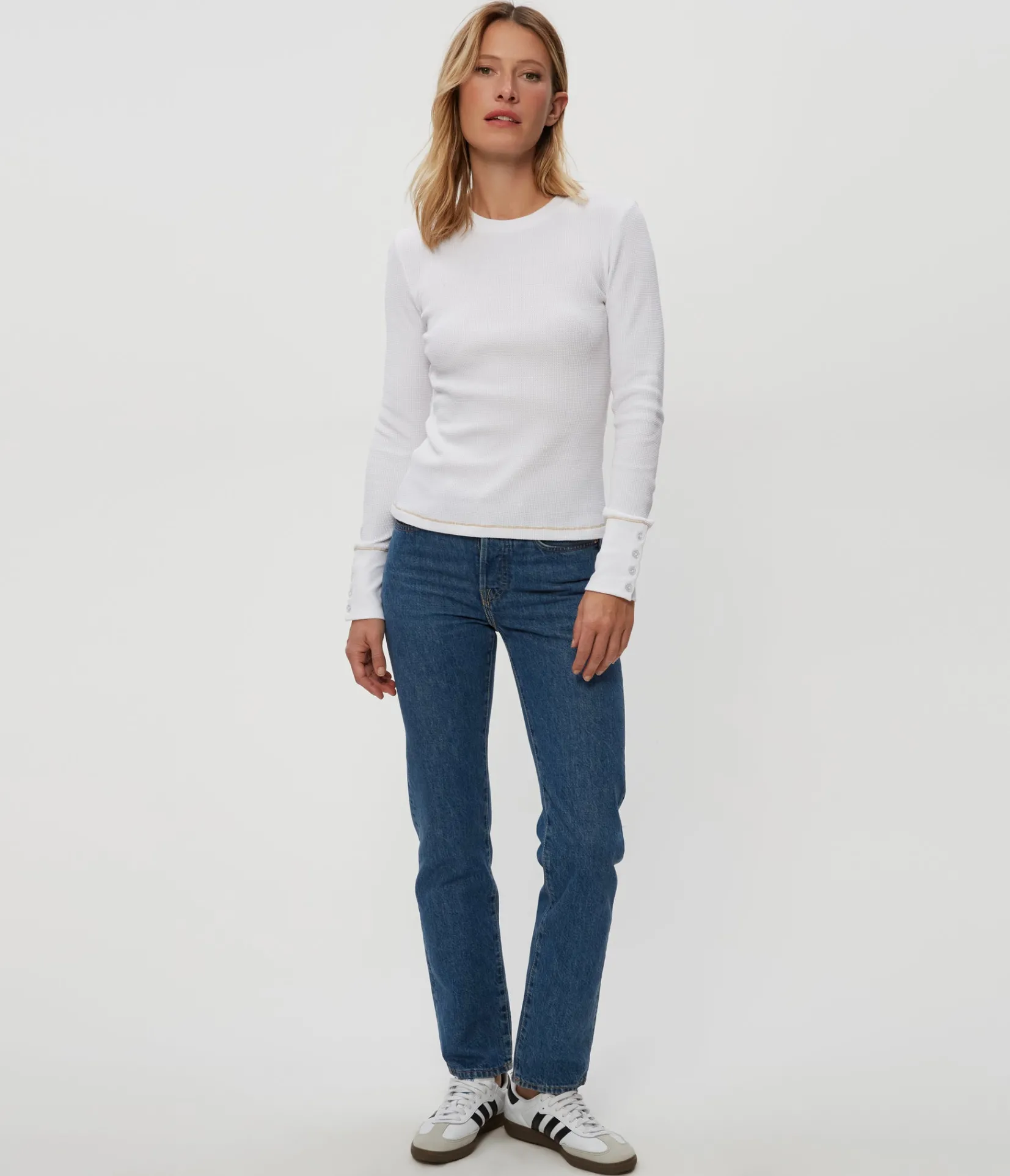 willa_thermal_tee_1.webp Michael Stars Willa Thermal Tee- T-Shirts | Loungewear