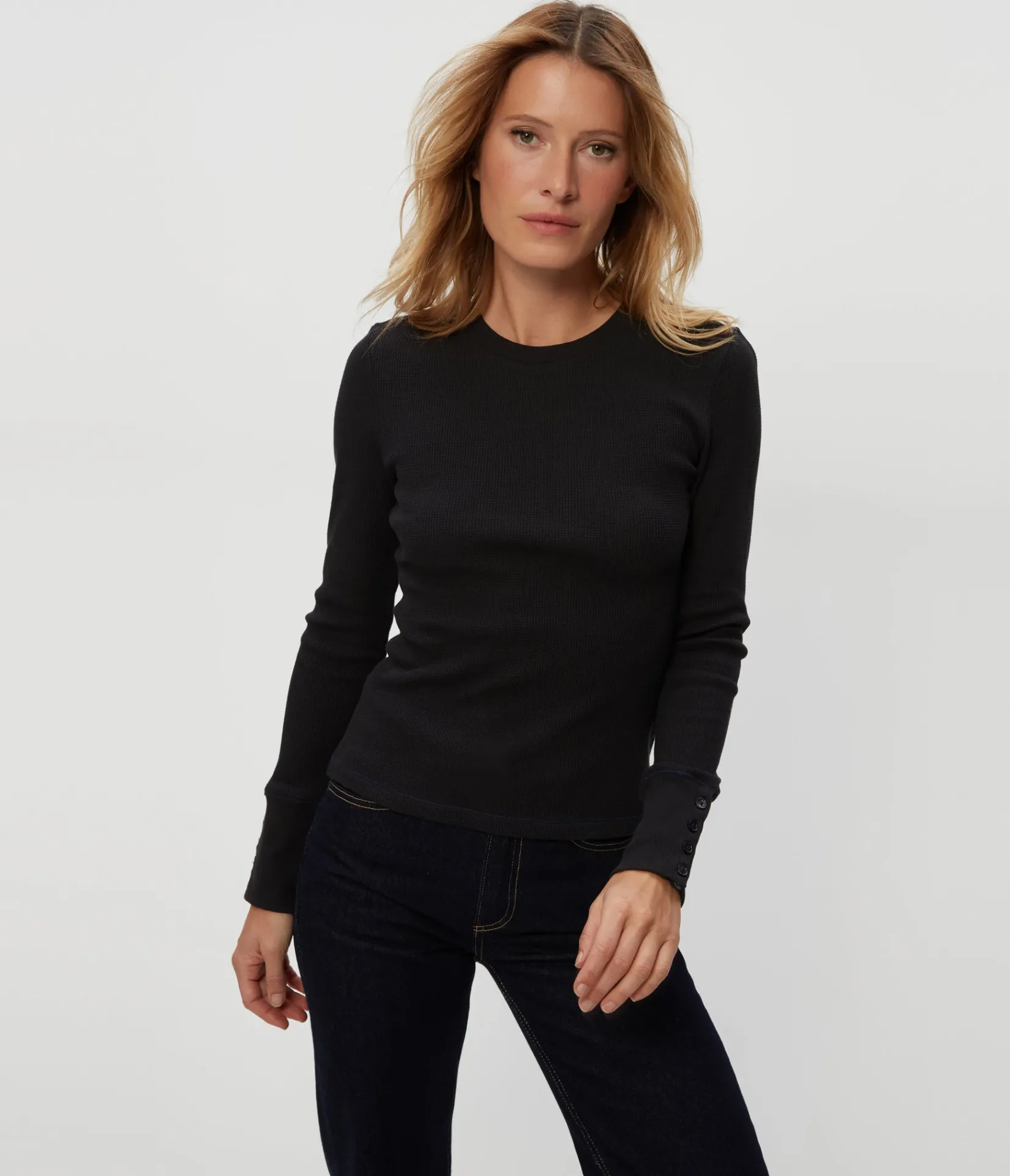 willa_thermal_tee_12.webp Michael Stars Willa Thermal Tee- T-Shirts | Loungewear