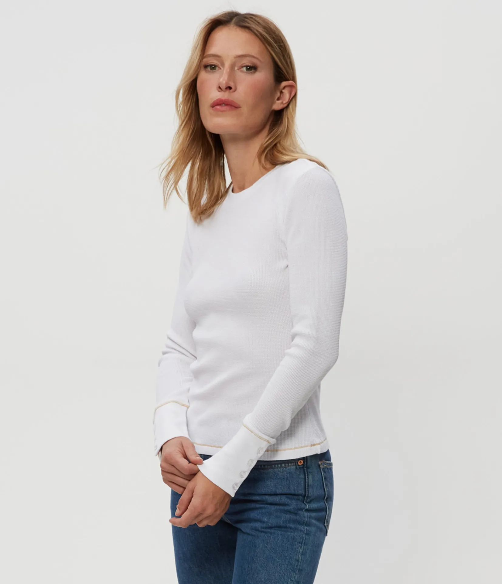willa_thermal_tee_2.webp Michael Stars Willa Thermal Tee- T-Shirts | Loungewear