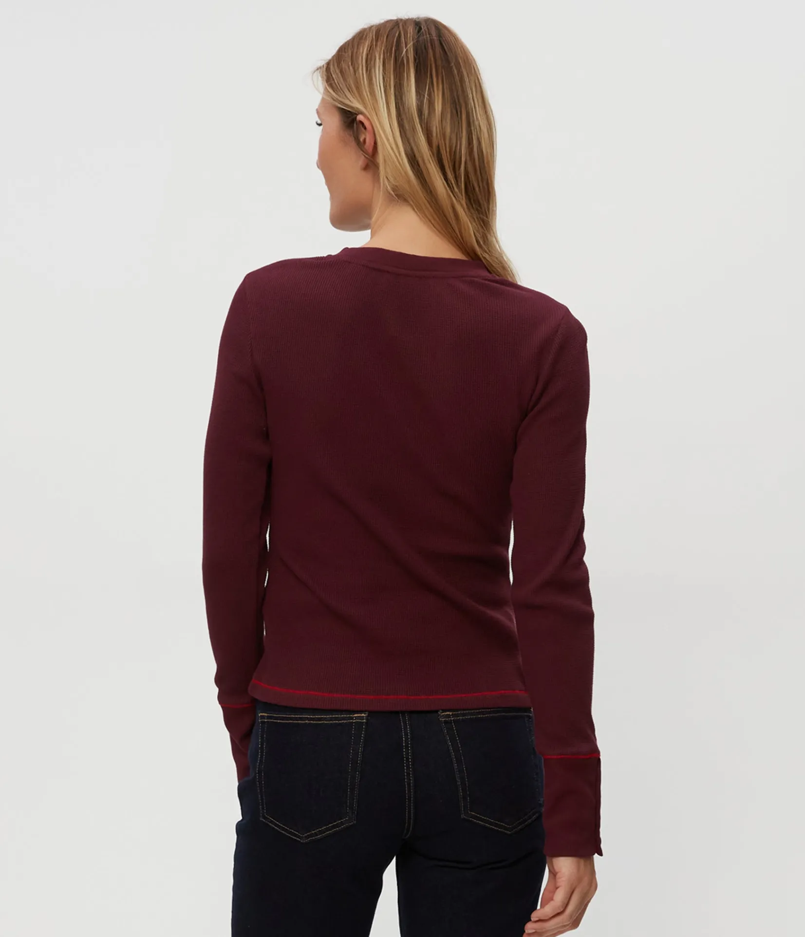 willa_thermal_tee_6.webp Michael Stars Willa Thermal Tee- T-Shirts | Loungewear