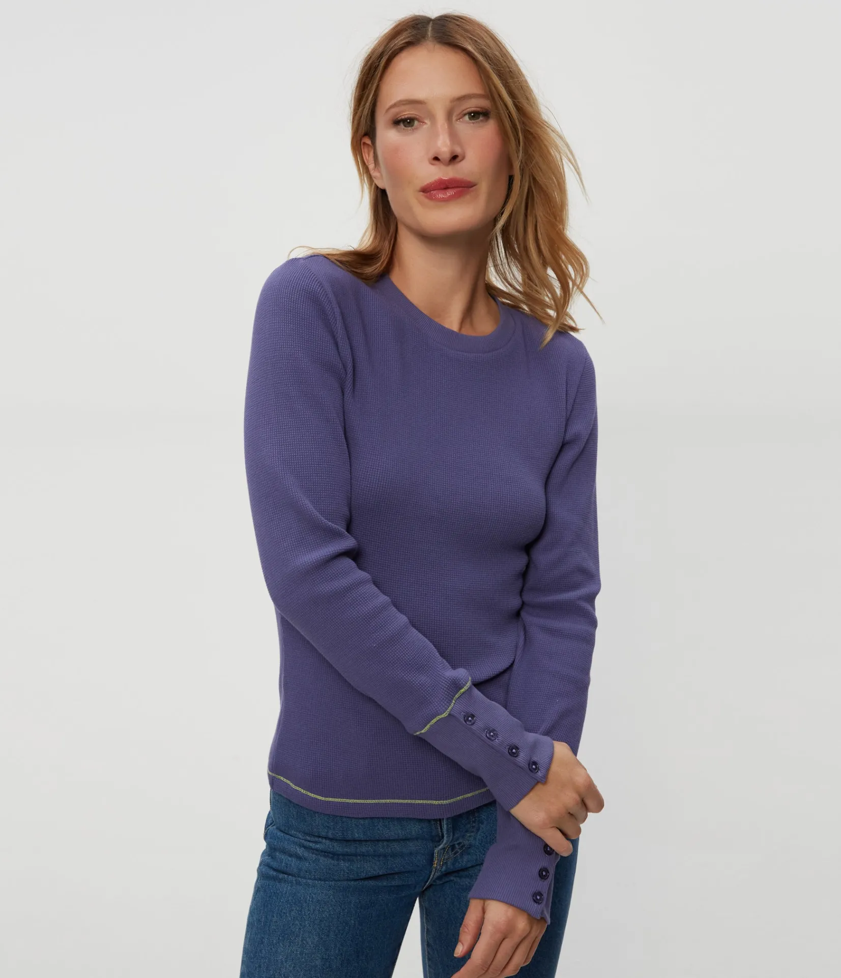 willa_thermal_tee_8.webp Michael Stars Willa Thermal Tee- T-Shirts | Loungewear