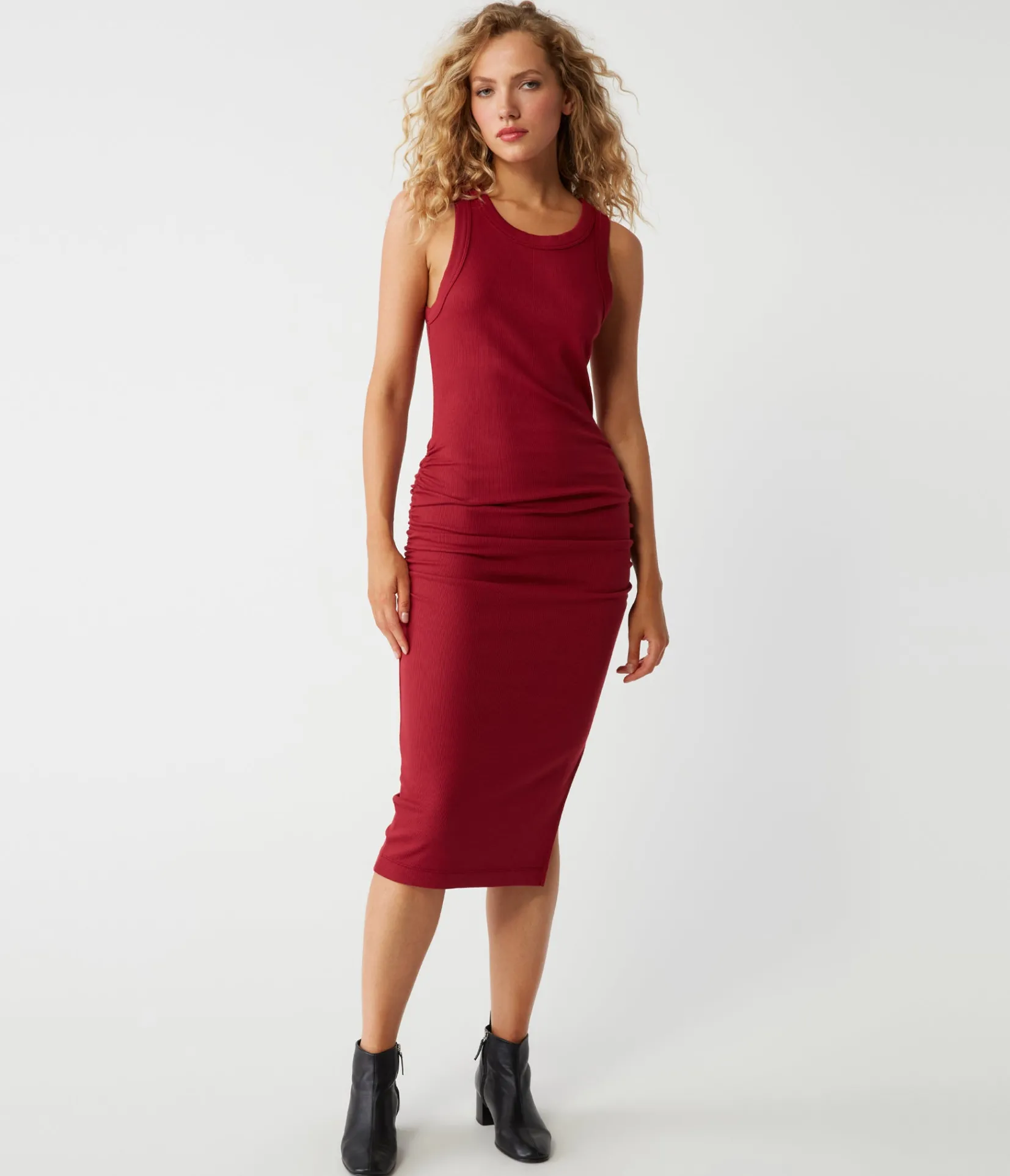 wren_ribbed_midi_dress_20.webp Michael Stars Wren Ribbed Midi Dress- Dresses | Midi Dresses
