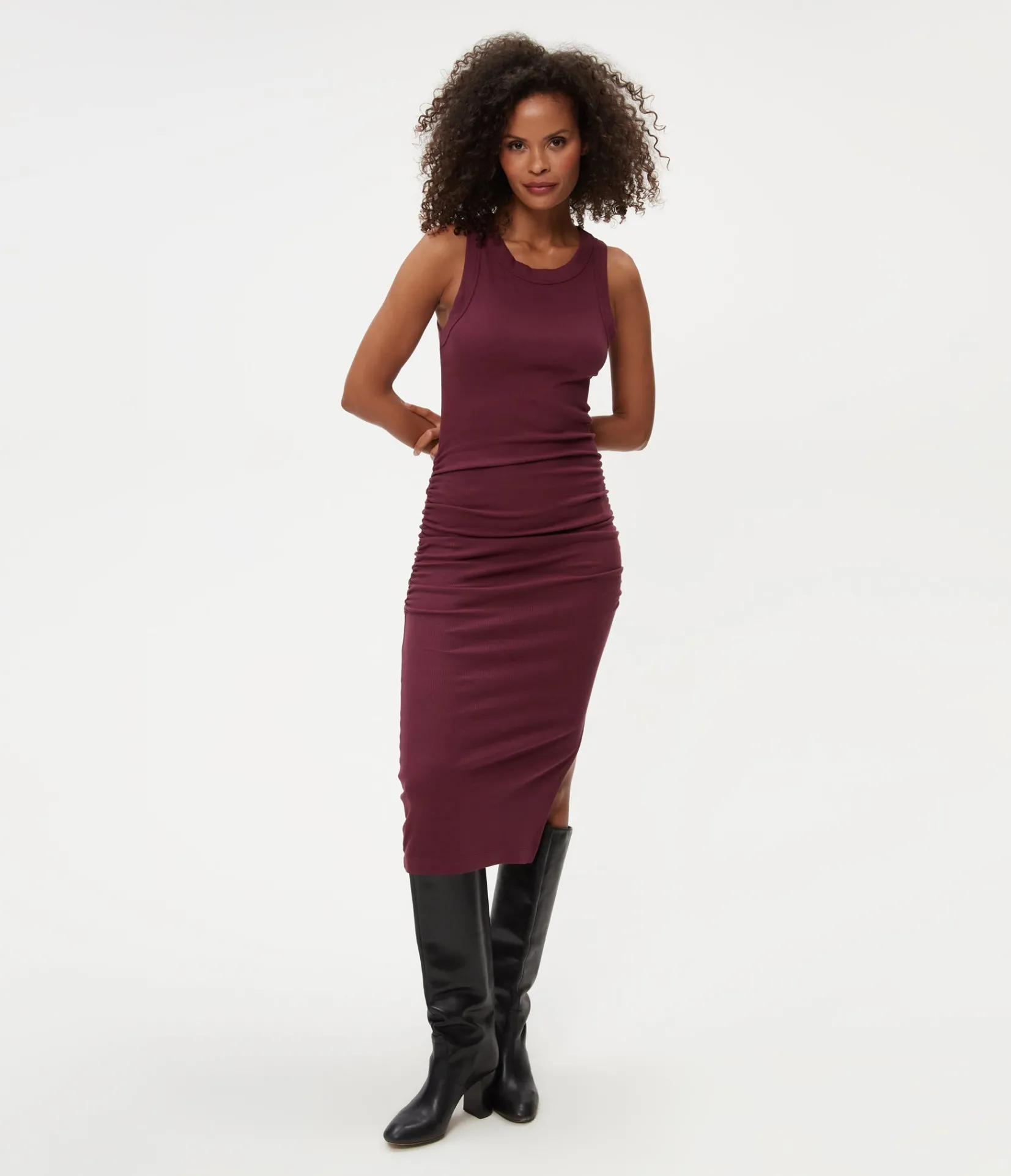 wren_ribbed_midi_dress_27.webp Michael Stars Wren Ribbed Midi Dress- Dresses | Midi Dresses