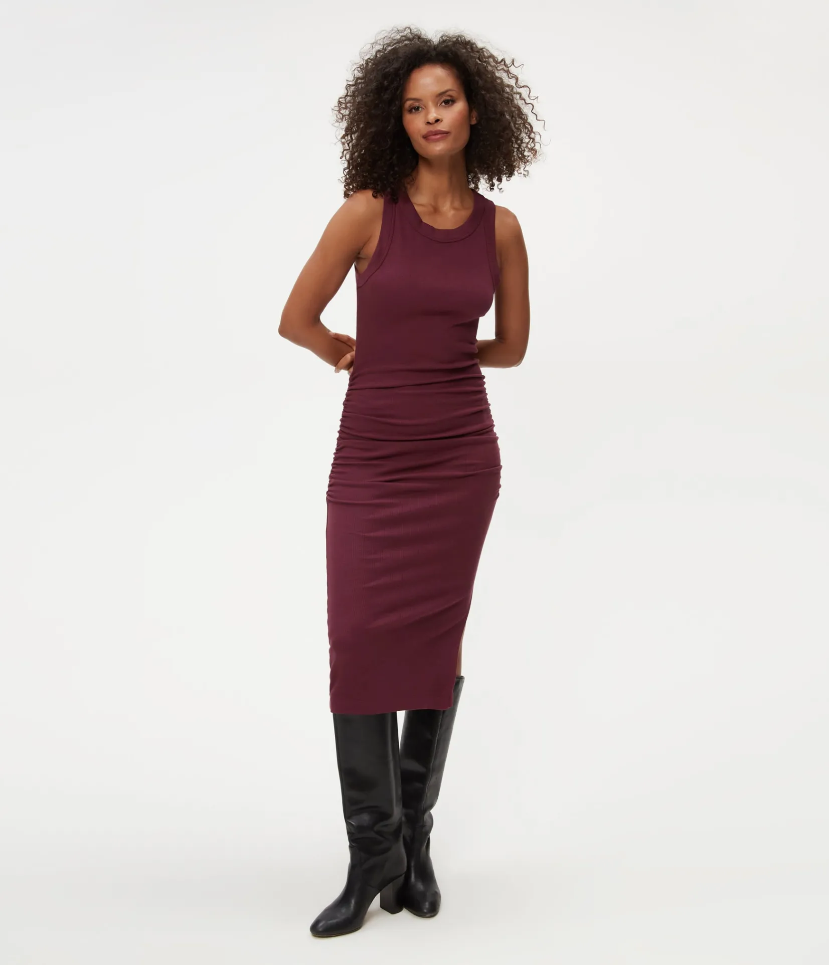 wren_ribbed_midi_dress_28.webp Michael Stars Wren Ribbed Midi Dress- Dresses | Midi Dresses