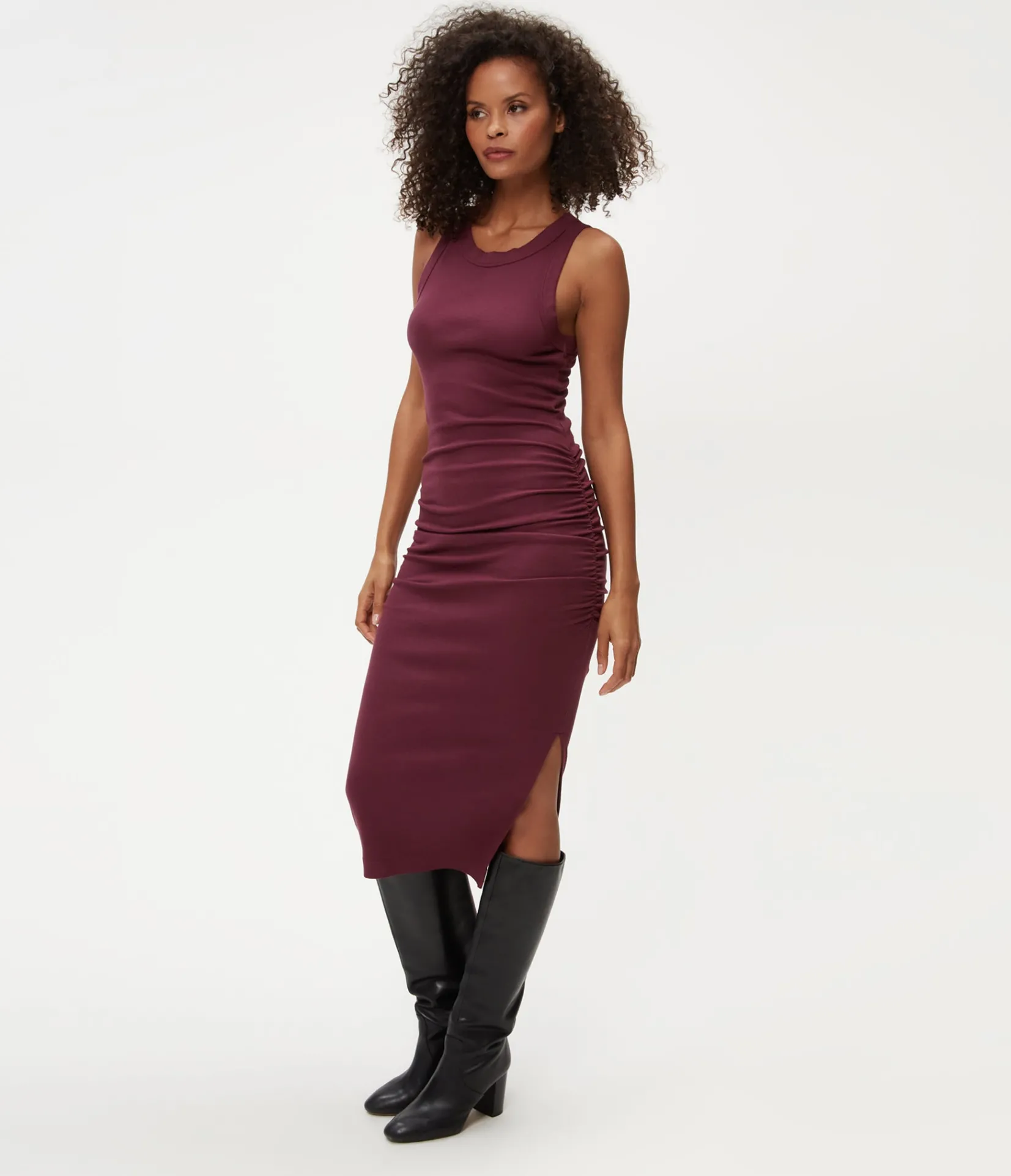 wren_ribbed_midi_dress_29.webp Michael Stars Wren Ribbed Midi Dress- Dresses | Midi Dresses