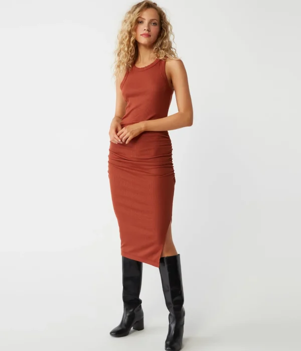 Michael Stars Wren Ribbed Midi Dress- Dresses | Midi Dresses