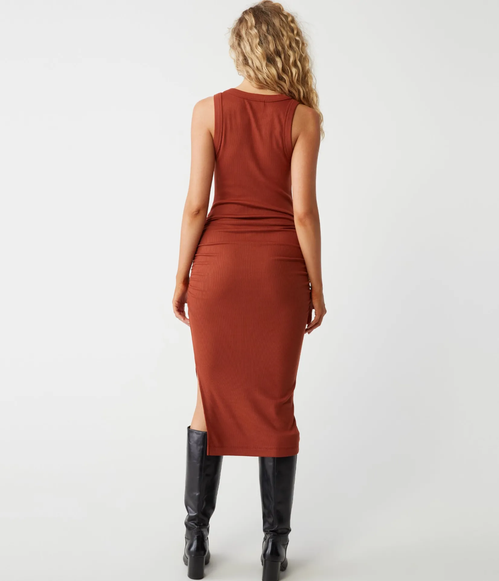 wren_ribbed_midi_dress_38.webp Michael Stars Wren Ribbed Midi Dress- Dresses | Midi Dresses
